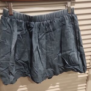 Denim Bubble Hem Skirt